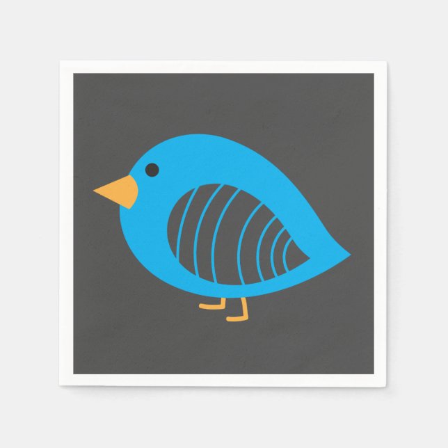 Färgblöjor av färglösa fåglar pappersservett (Framsidan)