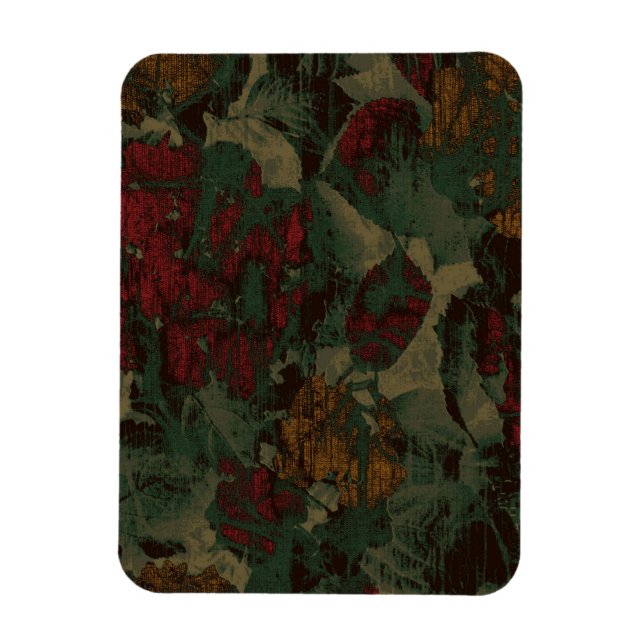 Färgblomkamouflage mönster magnet (Vertikal)