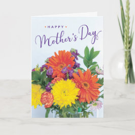 Färgblomma Arrangemanga Lycklig Mors dag Kort