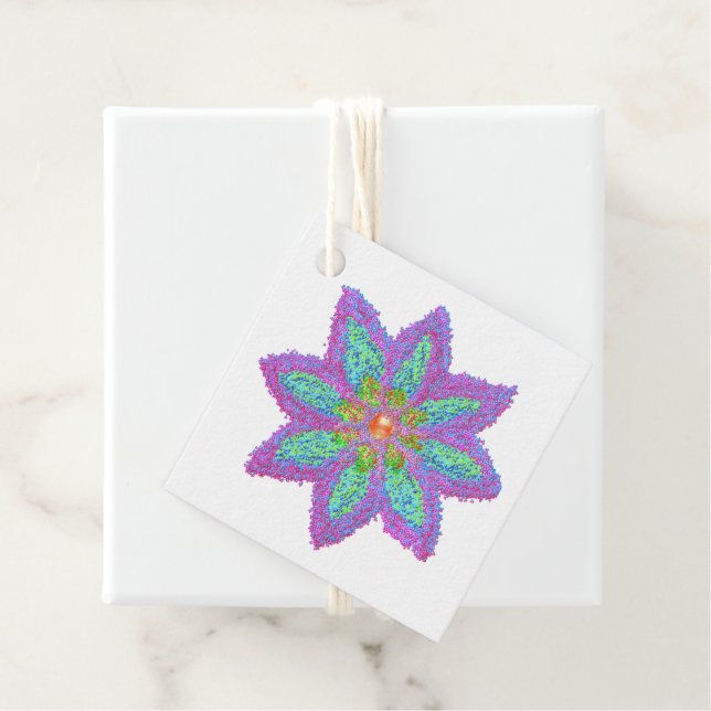 Färgblomma i Eid al-Adha-abstrakt Gåvor Etiketter (På plats)