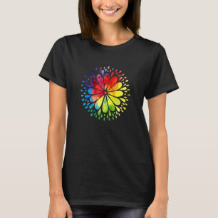 Färgblomma Mandala T Shirt
