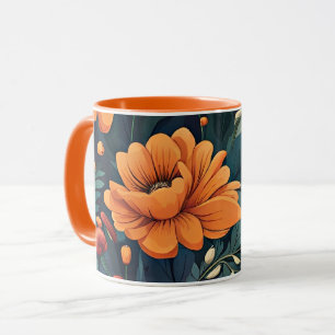 Färgblomma Mönster Mugg