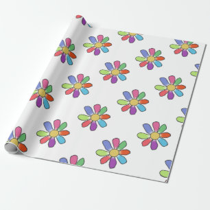 Färgblomma på valfri stor utskrift av Färg Presentpapper