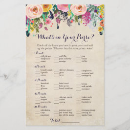 Färgblomma Vad är i ditt spel, Vintage?