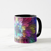 Färgblommig Abstrakt Fractal Art Bästa Mamma