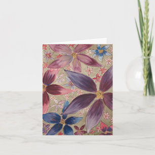 Färgblommor Anteckningskort