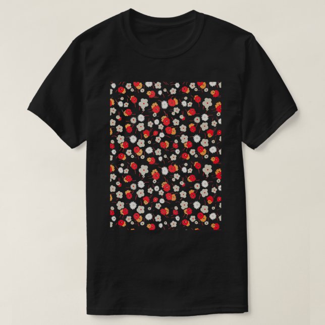 Färgblommor av abstrakt t shirt (Design framsida)