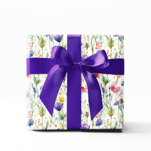 Färgblommor av släktet Vår Mönster Presentpapper