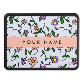 Färgblommor, blå bakgrund, Orange Dragkroksskydd