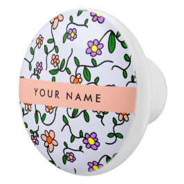 Färgblommor, blå bakgrund, Orange Knopp