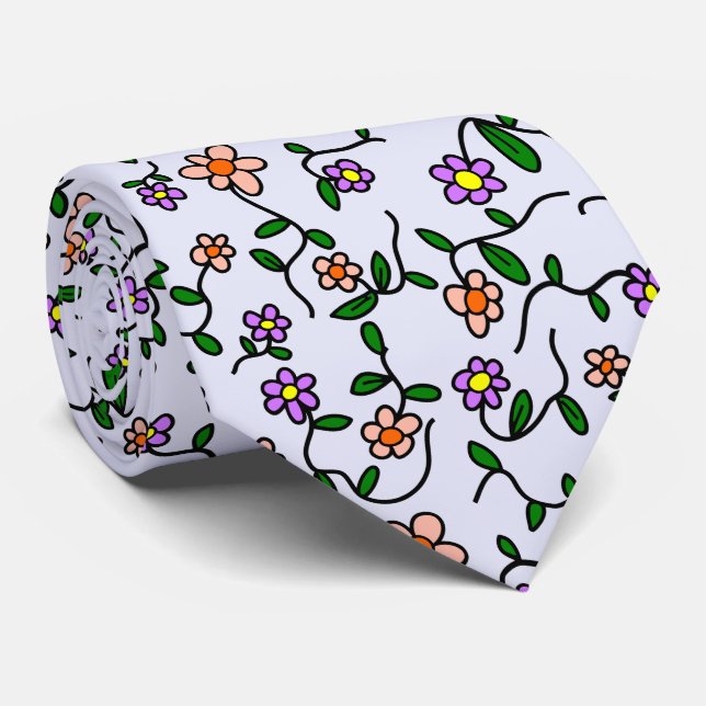 Färgblommor, Blommönster, Greenery, Boho Slips (Rullad)