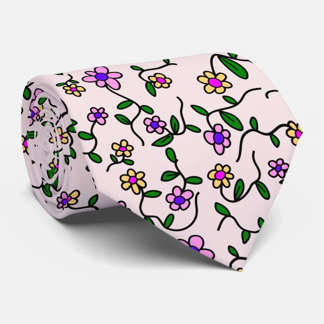 Färgblommor, Blommönster, Greenery, Boho Slips (Rullad)