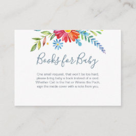 Färgblommor bokar för baby-inmatningskort tilläggskort