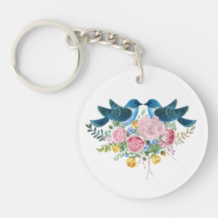 Färgblommor Bouquet & Love birds