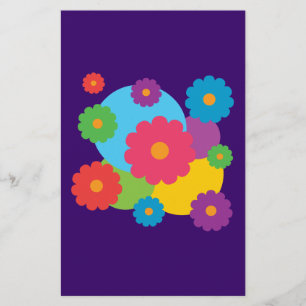 Färgblommor Brevpapper
