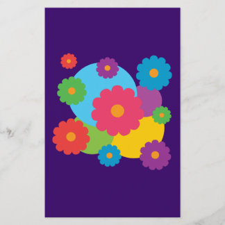 Färgblommor Brevpapper