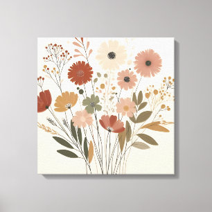 Färgblommor Canvas Art