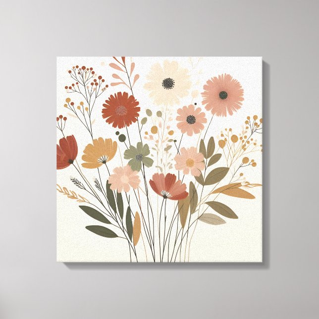 Färgblommor Canvas Art (Framsida)