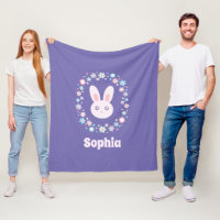 Färgblommor Cute Bunny Rabbit Lavender Blue