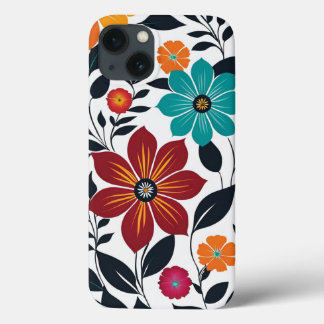 Färgblommor Cute Vår Blommigt Art Mönster
