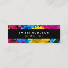 Färgblommor, Daisy, blomsterbutiker, blomsterbutik Mini Visitkort