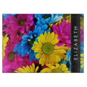 Färgblommor, Daisy, Boho, ditt namn