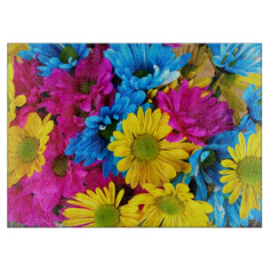 Färgblommor, Daisy - Rosa av blå Gult