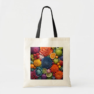 Färgblommor - design 1 tygkasse