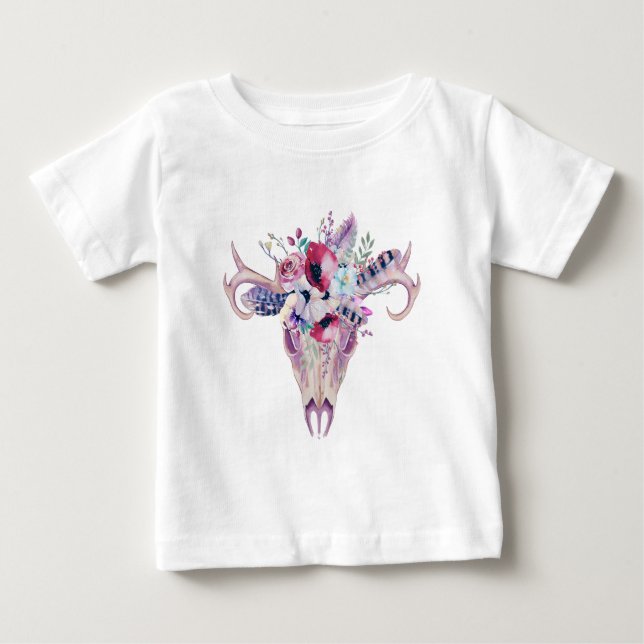 Färgblommor, dumskalle t shirt (Framsida)