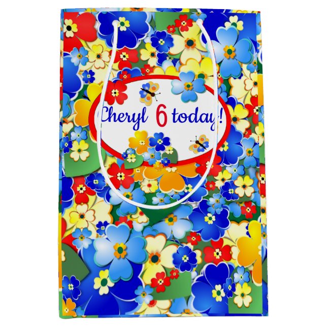 Färgblommor födelsedag (Framsidan)