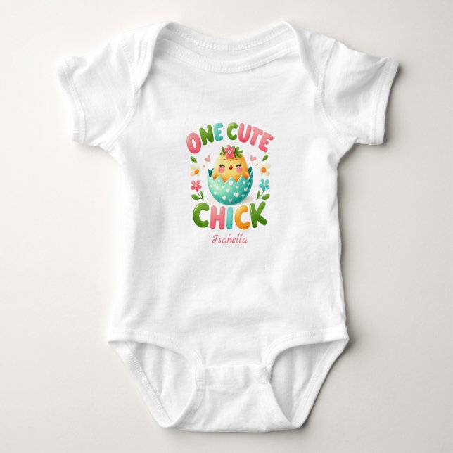 Färgblommor för personlig-Chick T Shirt (Framsida)