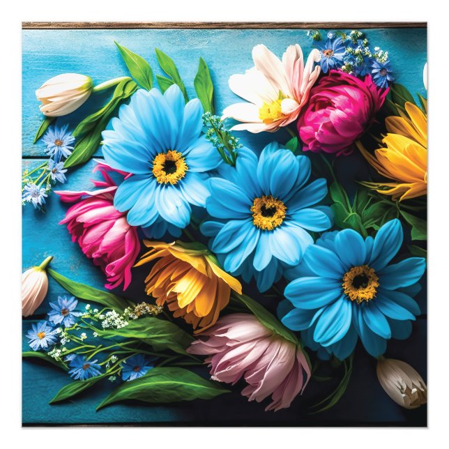 Färgblommor Fototryck (Framsidan)