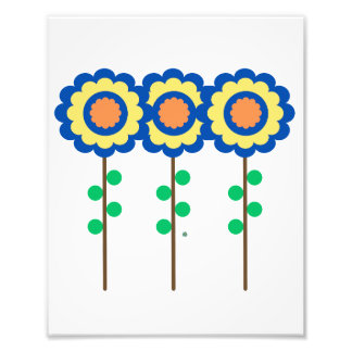 Färgblommor Fototryck