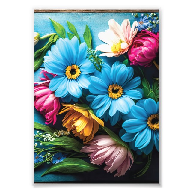 Färgblommor Fototryck (Framsidan)