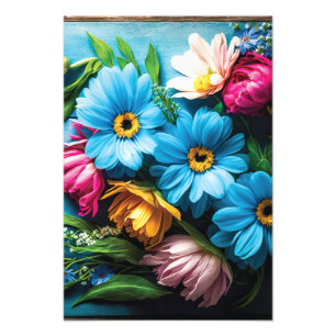 Färgblommor Fototryck