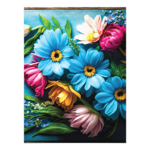 Färgblommor Fototryck