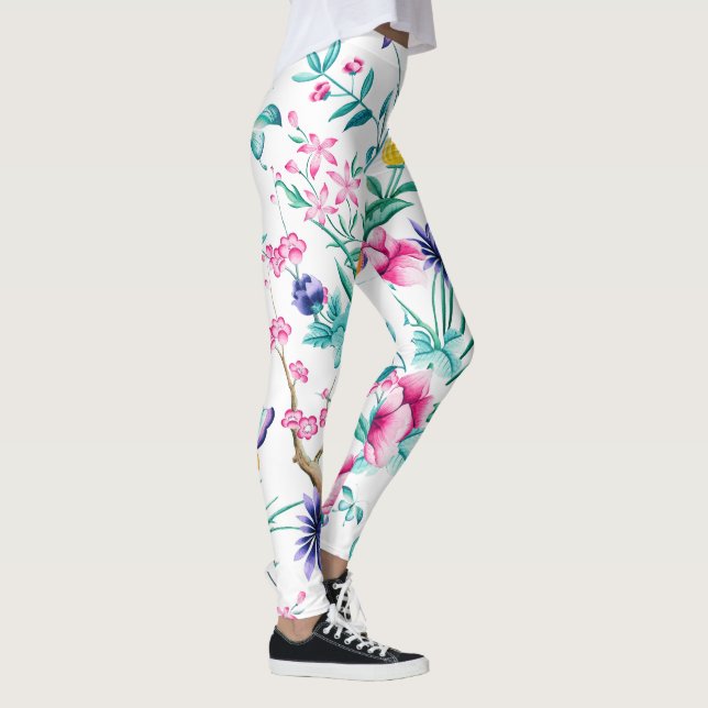 Färgblommor från vår mönster leggings (Höger)