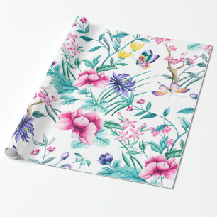Färgblommor från vår mönster presentpapper