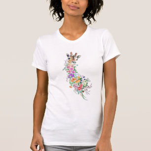 Färgblommor Giraffe T-Shirt Gift