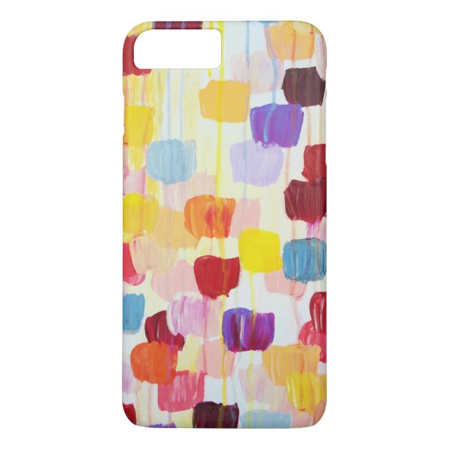 Färgblommor i grumlig färg Case-Mate iPhone skal (Baksida)