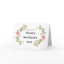 Färgblommor i lycklig Mors dag Hälsning