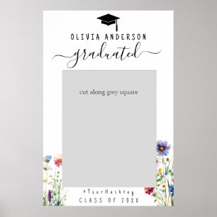 Färgblommor i studentfestFotobooth Ram Poster