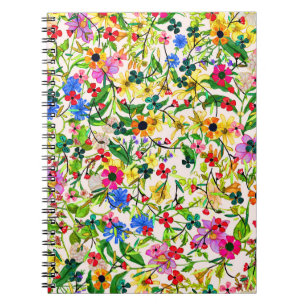 Färgblommor i vår-blommigt anteckningsbok