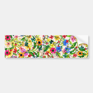 Färgblommor i vår-blommigt bildekal