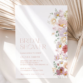 Färgblommor, jodblommor, boho, Möhippa Inbjudningar