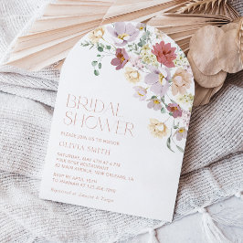 Färgblommor, jodblommor, boho, Möhippa Inbjudningar