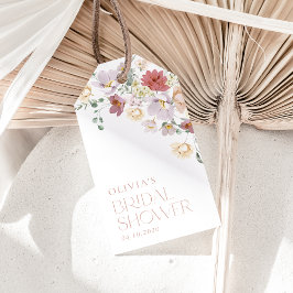 Färgblommor, jodblommor, boho, Möhippa Presentetikett