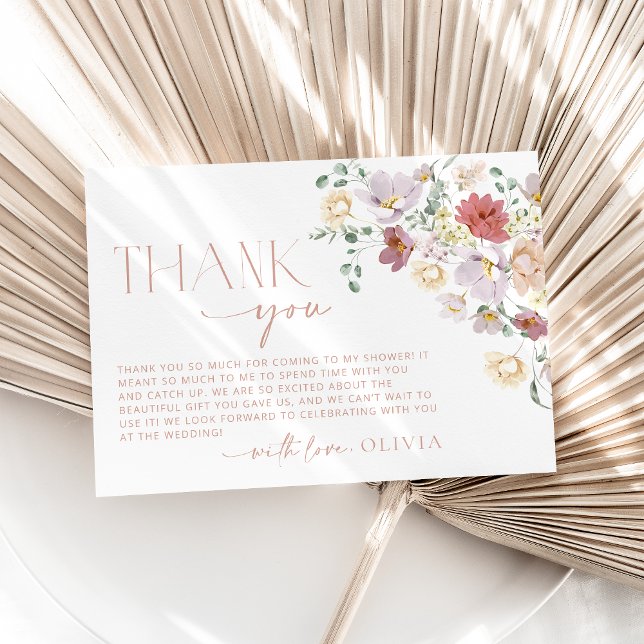 Färgblommor, jodblommor, boho, Möhippa Tack Kort (Skapare uppladdad)