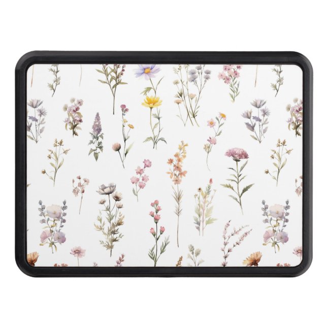 Färgblommor, jodblommor, trädgårdsblommor dragkroksskydd (Framsidan)