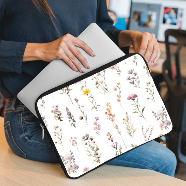 Färgblommor, jodblommor, trädgårdsblommor laptop fodral (Skapare uppladdad)